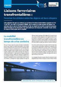 Plaquette Focus - Liaisons ferroviaires transfrontalières, octobre 2021