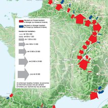 Les flux de travailleurs frontaliers en 2005