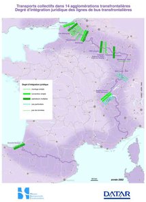 Degré d'intégration juridique des lignes de bus transfrontalières sur les frontières françaises