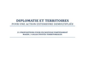 Mise en ligne du Livre Blanc "Diplomatie et Territoires"