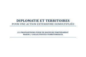 Mise en ligne du Livre Blanc "Diplomatie et Territoires" Mise en ligne du Livre Blanc "Diplomatie et Territoires"