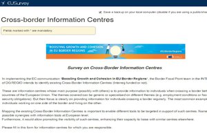 DG REGIO is drawing up a list of cross-border information centres, as well as of cross-border observatories