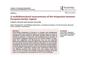 "A multidimensional measurement of the integration between European border regions" "A multidimensional measurement of the integration between European border regions"