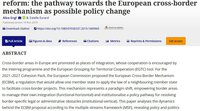 "Agenda-setting dynamics in the post-2020 cohesion policy reform: the pathway towards the European cross-border mechanism as possible policy change"