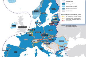 La MOT a réalisé une carte sur la réintroduction des contrôles aux frontières dans l'Espace Schengen