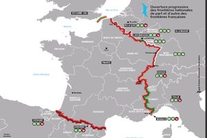 A l'heure du déconfinement, la MOT publie une série de cartes de la situation aux frontières A l'heure du déconfinement, la MOT publie une série de cartes de la situation aux frontières