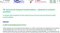 Survey on cross-border public transport in Europe