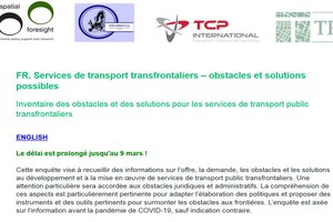 Enquête sur les transports publics transfrontaliers en Europe Enquête sur les transports publics transfrontaliers en Europe