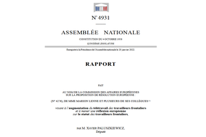 Télétravail : l'assemblée nationale ouvre la voie à une réflexion européenne sur le statut des travailleurs frontaliers