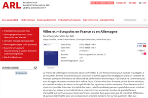 Rapport de l'ARL sur les Villes et métropoles en France et en Allemagne