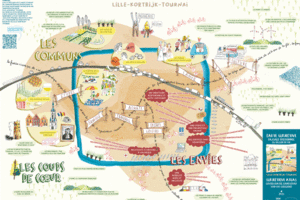 A subjective map for the Lille-Kortrijk-Tournai cross-border living area