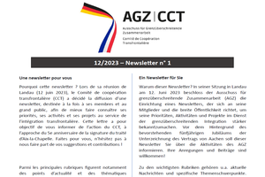 Le Comité de coopération transfrontalière (CCT) franco-allemand lance sa newsletter