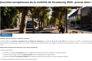 6ème Journées Européennes de la Mobilité de Strasbourg : Répondez à l'appel à communications