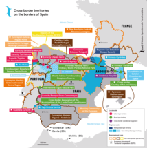 Les territoires transfrontaliers aux frontières de l'Espagne