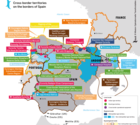 Les territoires transfrontaliers aux frontières de l'Espagne