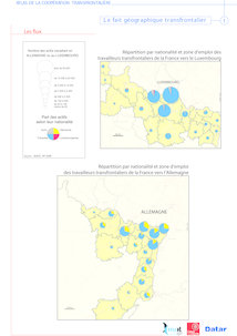 Répartition des travailleurs transfrontaliers de la France vers le Luxembourg et l'Allemagne