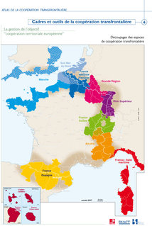 Espaces de coopération territoriale européenne (volet transfrontalier) sur les frontières françaises