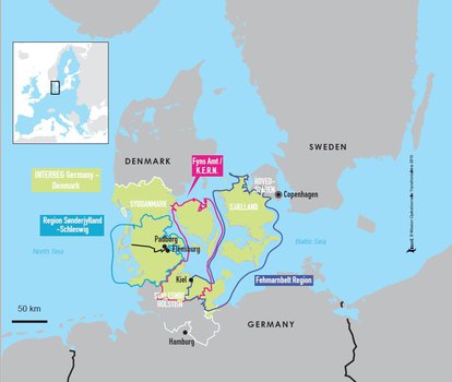 Denmark Germany Border Map Espaces-Transfrontaliers.org: Border Factsheets