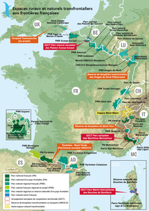 Espaces ruraux et naturels transfrontaliers aux frontières françaises