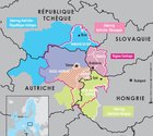 La frontière entre la République tchèque, l'Autriche, la Hongrie et la Slovaquiefranco-hispano-andorrane