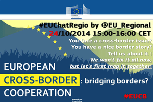The DG REGIO organises a chat on Twitter on 24th October on cross-border cooperation The DG REGIO organises a chat on Twitter on 24th October on cross-border cooperation