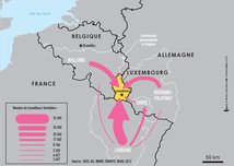 Les flux domicile-travail sur les frontière du Luxembourg