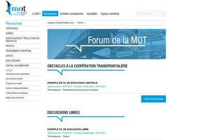 Launch of the MOT's online forum