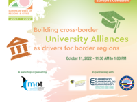 EURegionsWeek – MOT Worskshop: "Building cross-border university alliances as drivers for border regions"