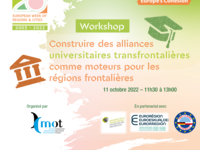 EURegionsWeek – Atelier de la MOT "Construire des alliances universitaires transfrontalières comme moteurs pour les régions frontalières"