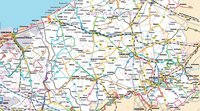 Une carte des transports entre le Nord de la France et la Flandre occidentale