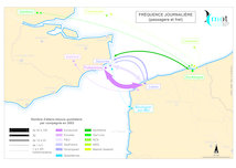 Transmanche : fréquence journalière (passagers et fret)
