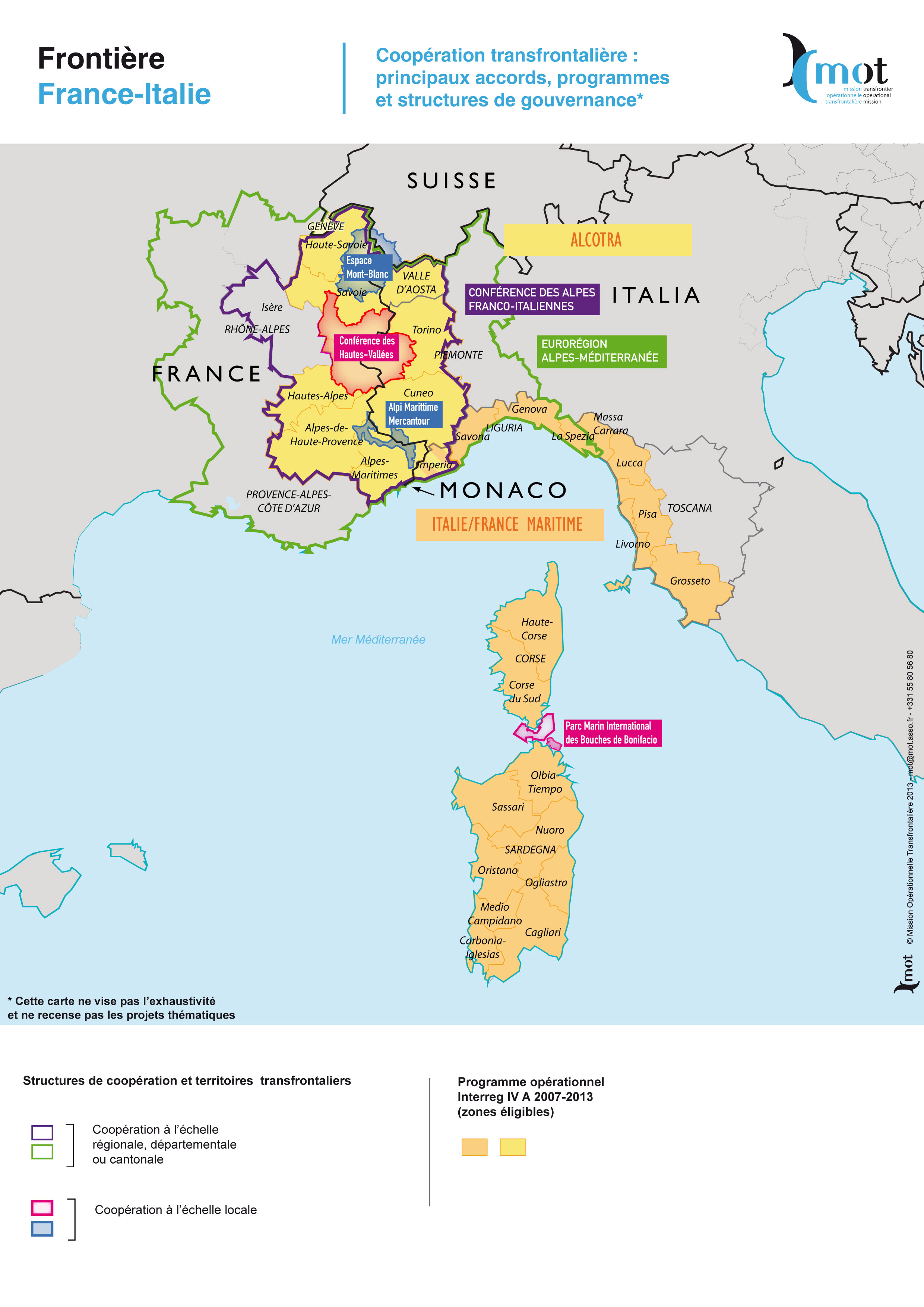 carte france italie