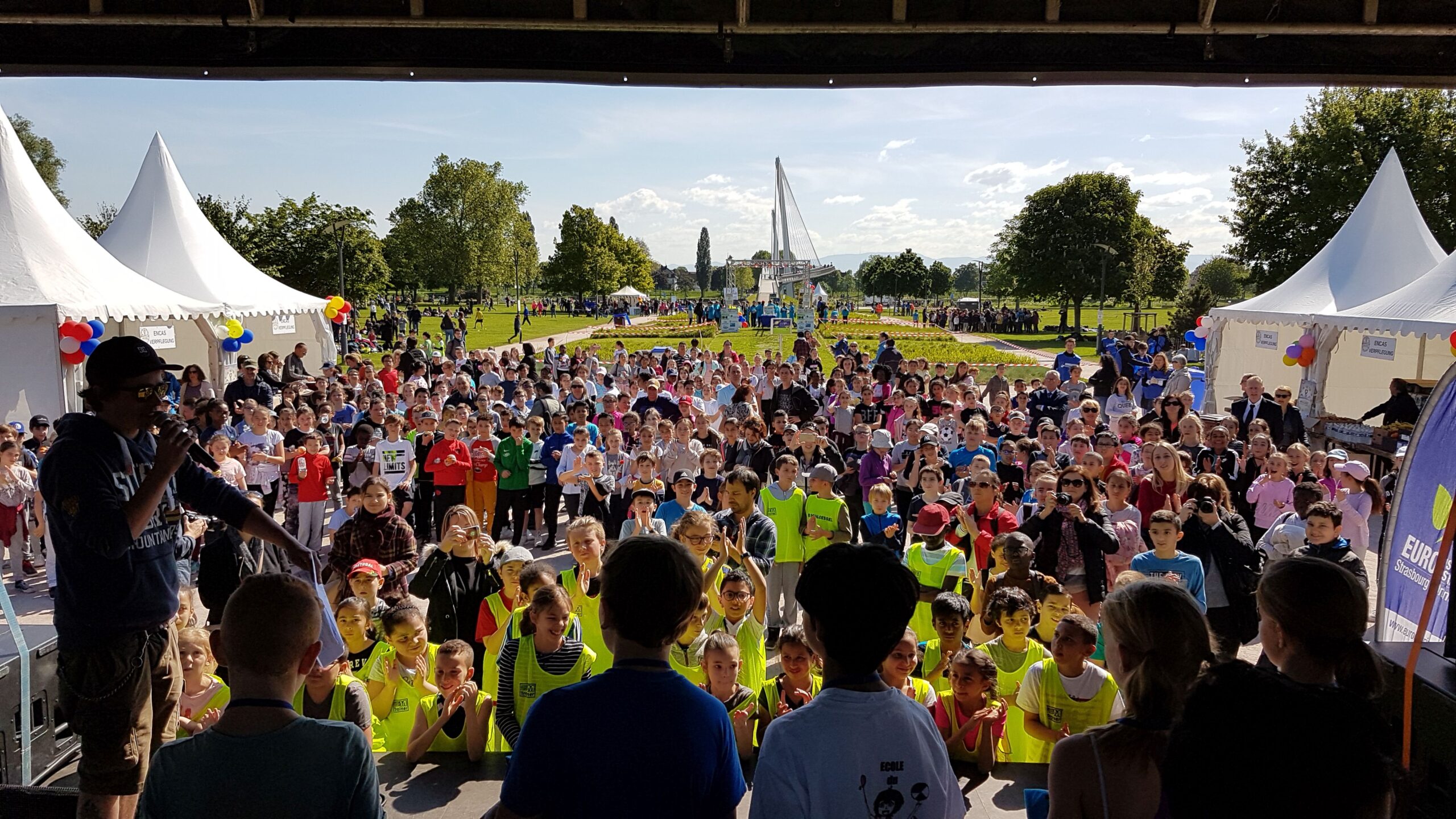 Rencontre transfrontalière dans le cadre du «KM solidarité» de l’Eurodistrict Strasbourg Ortenau. Droits : Eurodistrict Strasbourg Ortenau